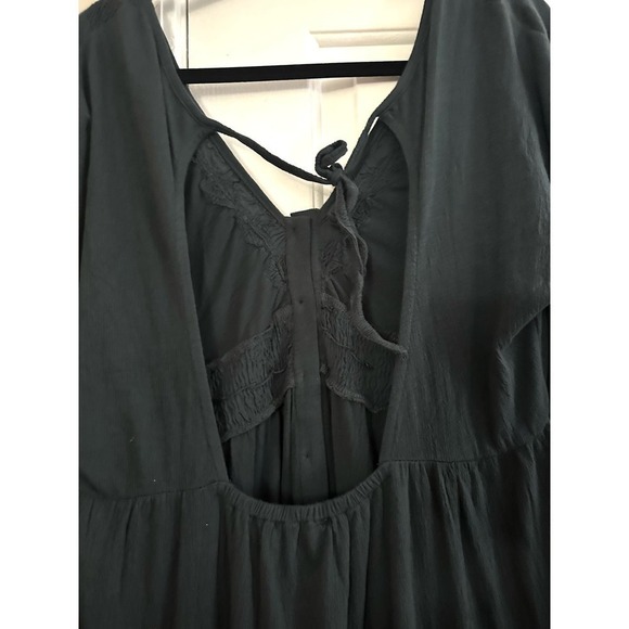 NWT LUCKY BRAND Boho Bohemian Prairie Crochet Peasant Open-Back Tiered Dress - L - Picture 5 of 6